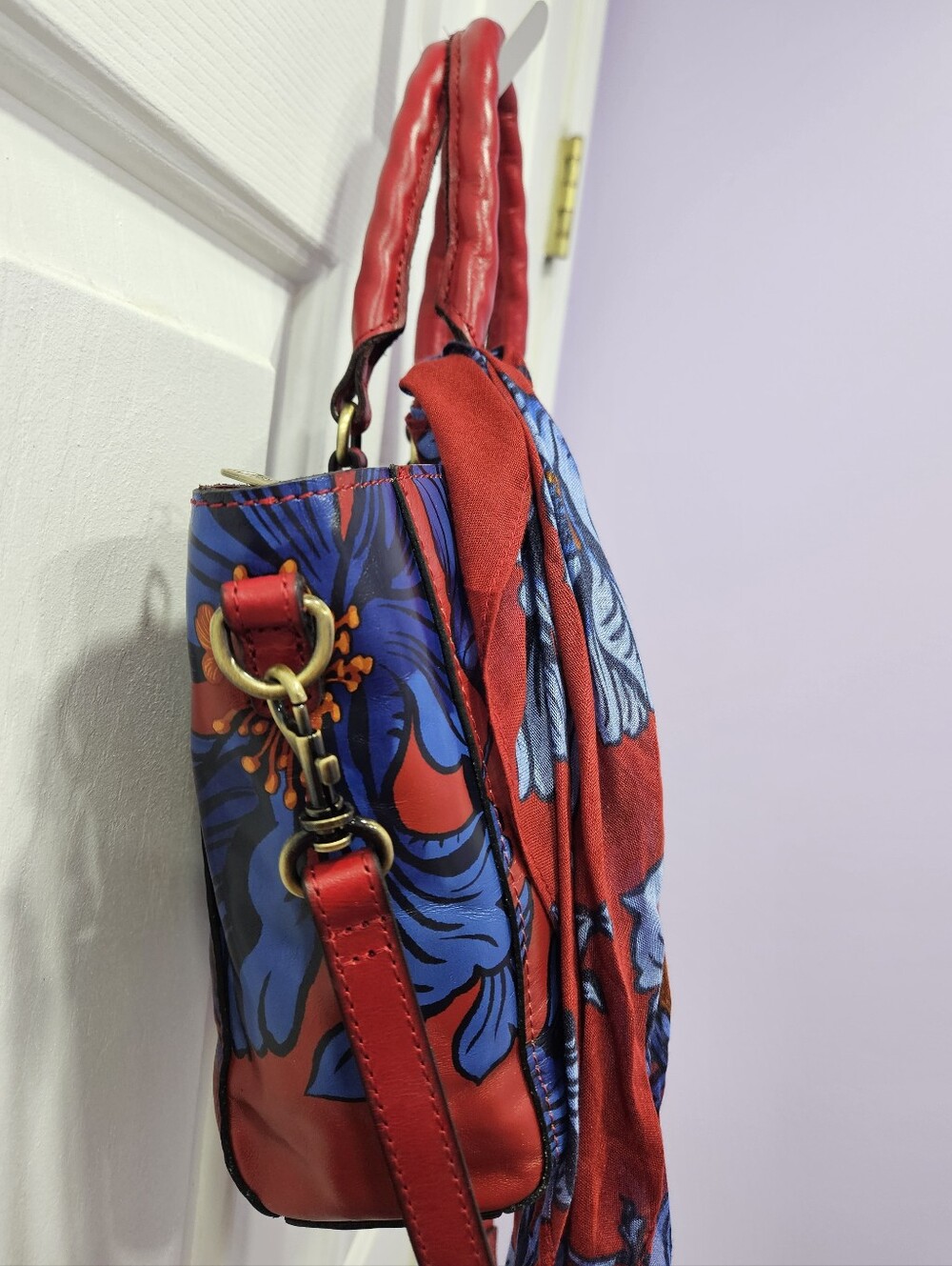 Patricia Nash 2 PC SET - Aileen Satchel with Floral Print Scarf - Picture 6 of 12